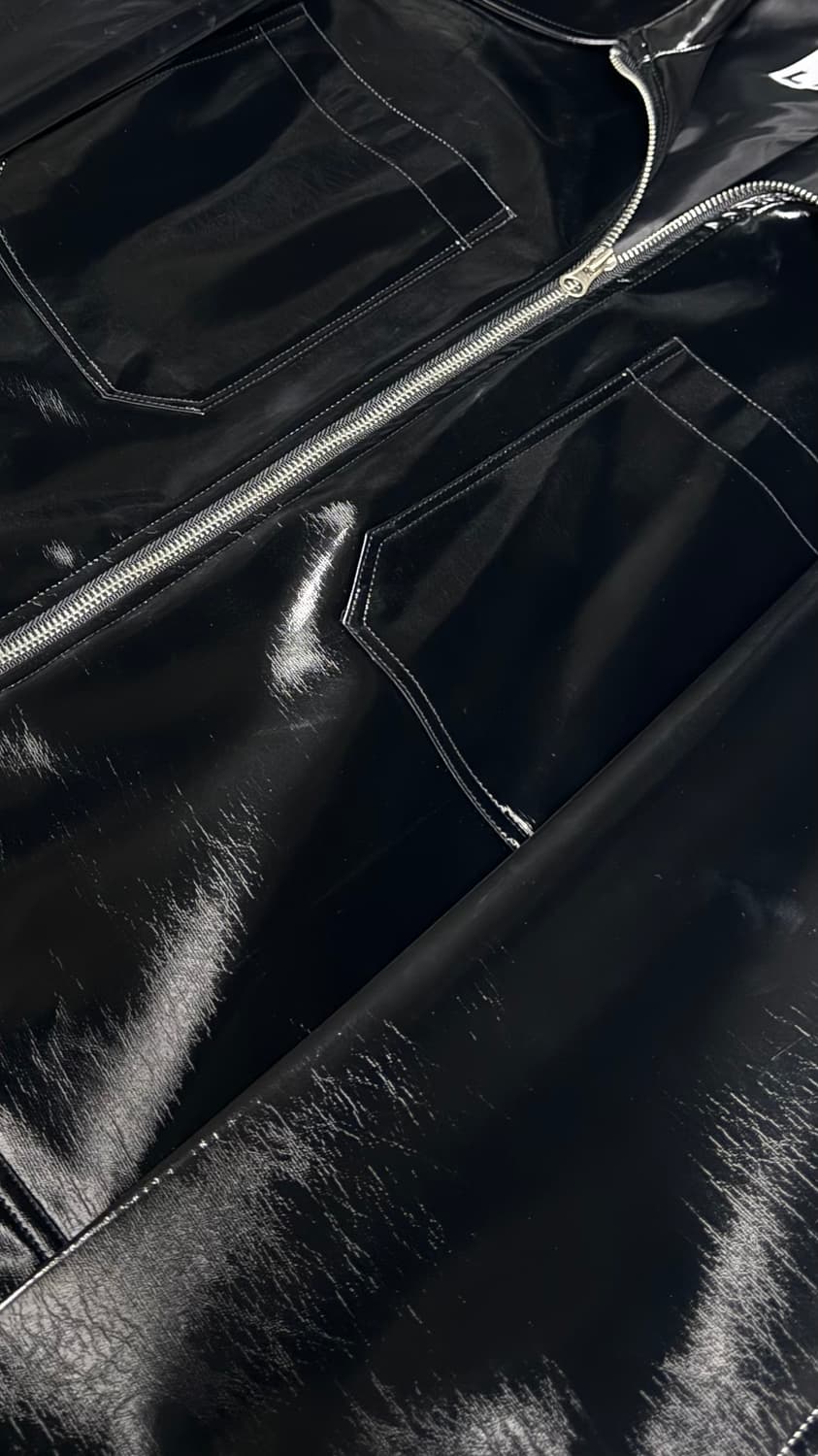 글로시 빈티지 블랙 자켓 상품이미지5