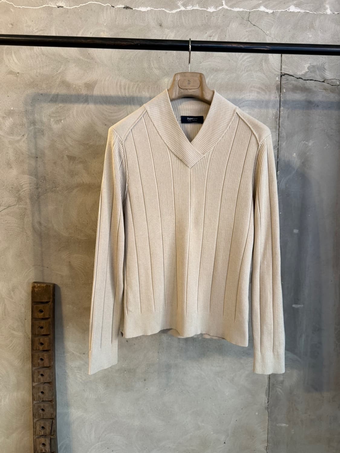 제냐 스포츠 숄칼라 니트 100 상품이미지1