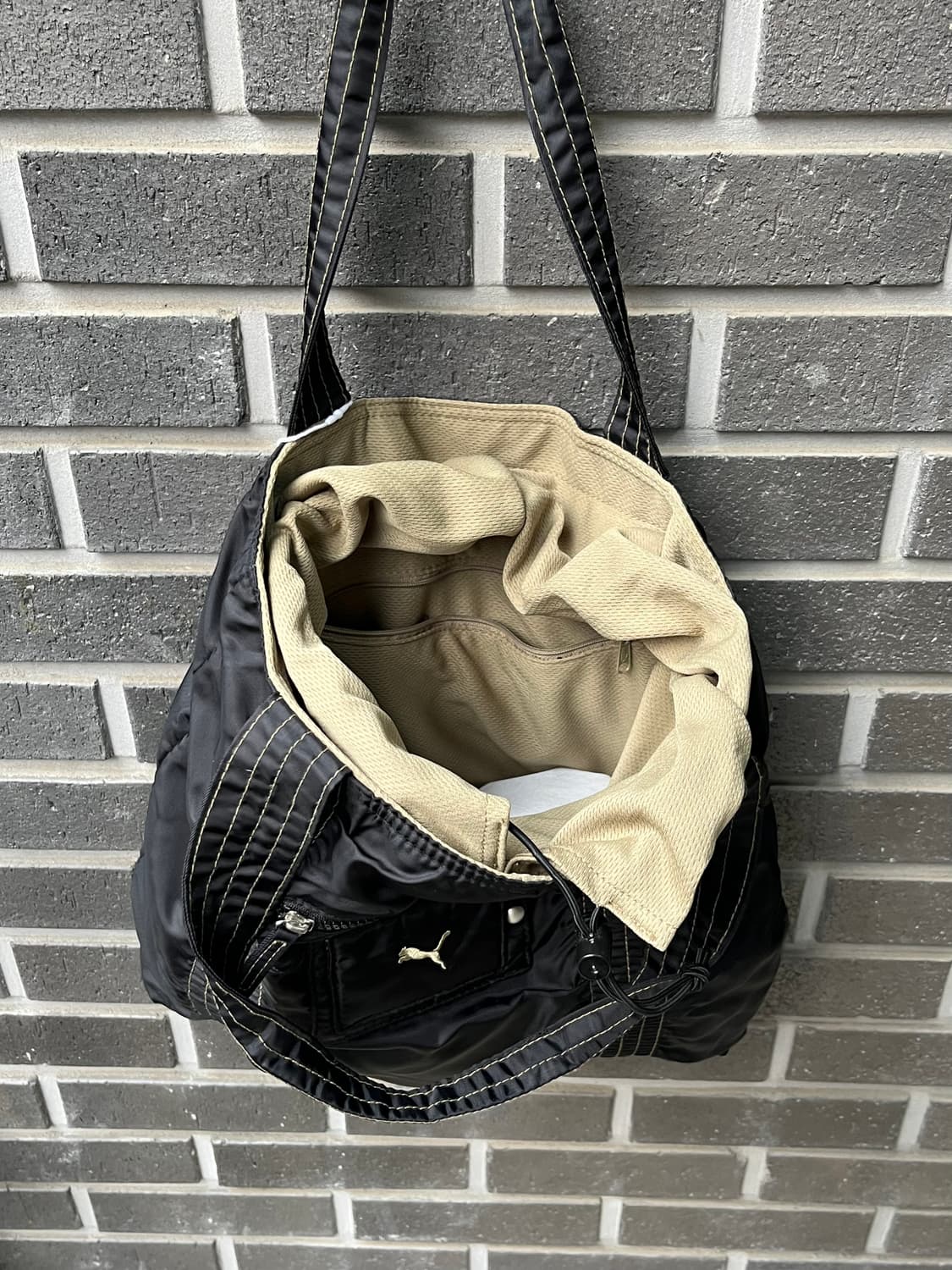 00s PUMA 스티치 나일론 백 블랙 상품이미지9