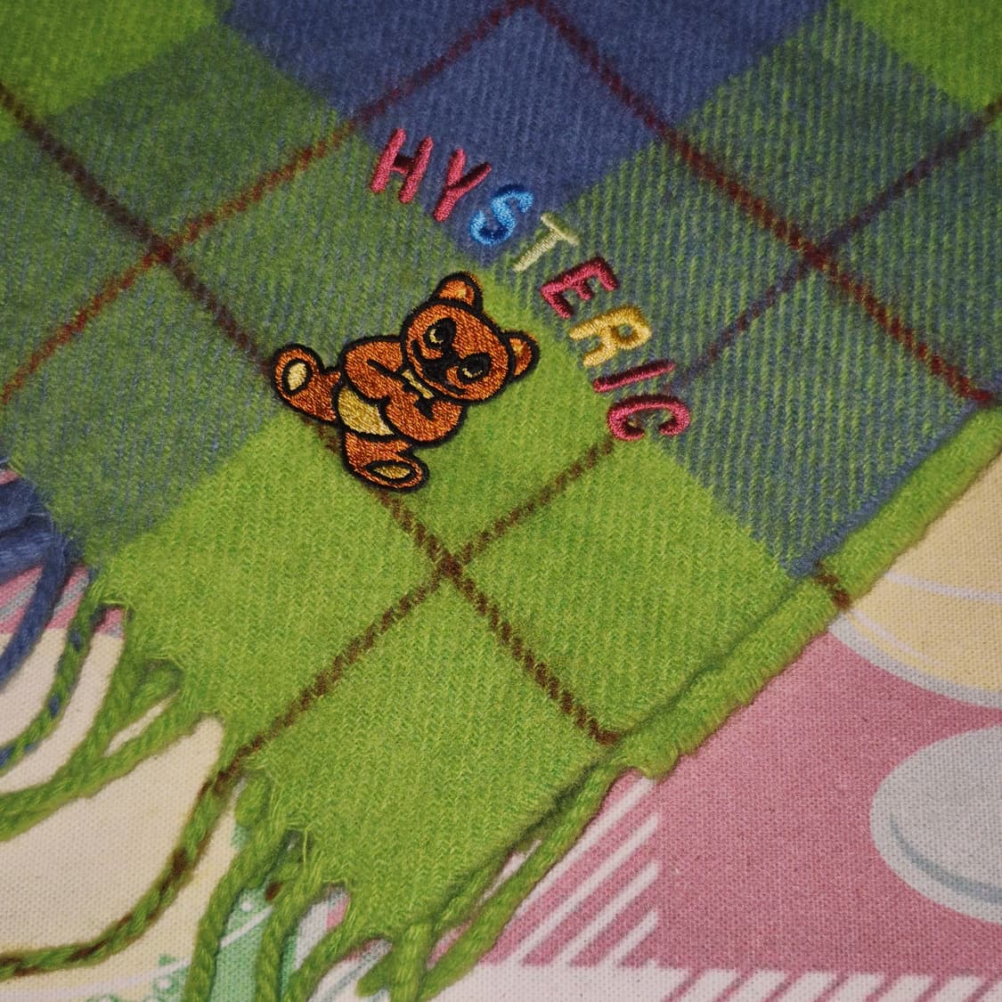 05s 히스테릭글래머 베어 타탄 체크 울 100% 머플러 상품이미지7