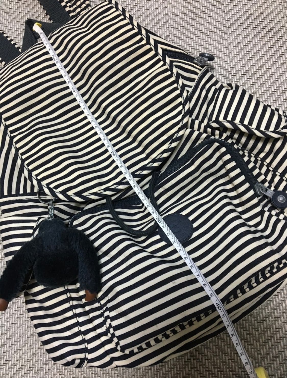 빈티지 키플링 네이비 스트라이프 백팩 상품이미지9