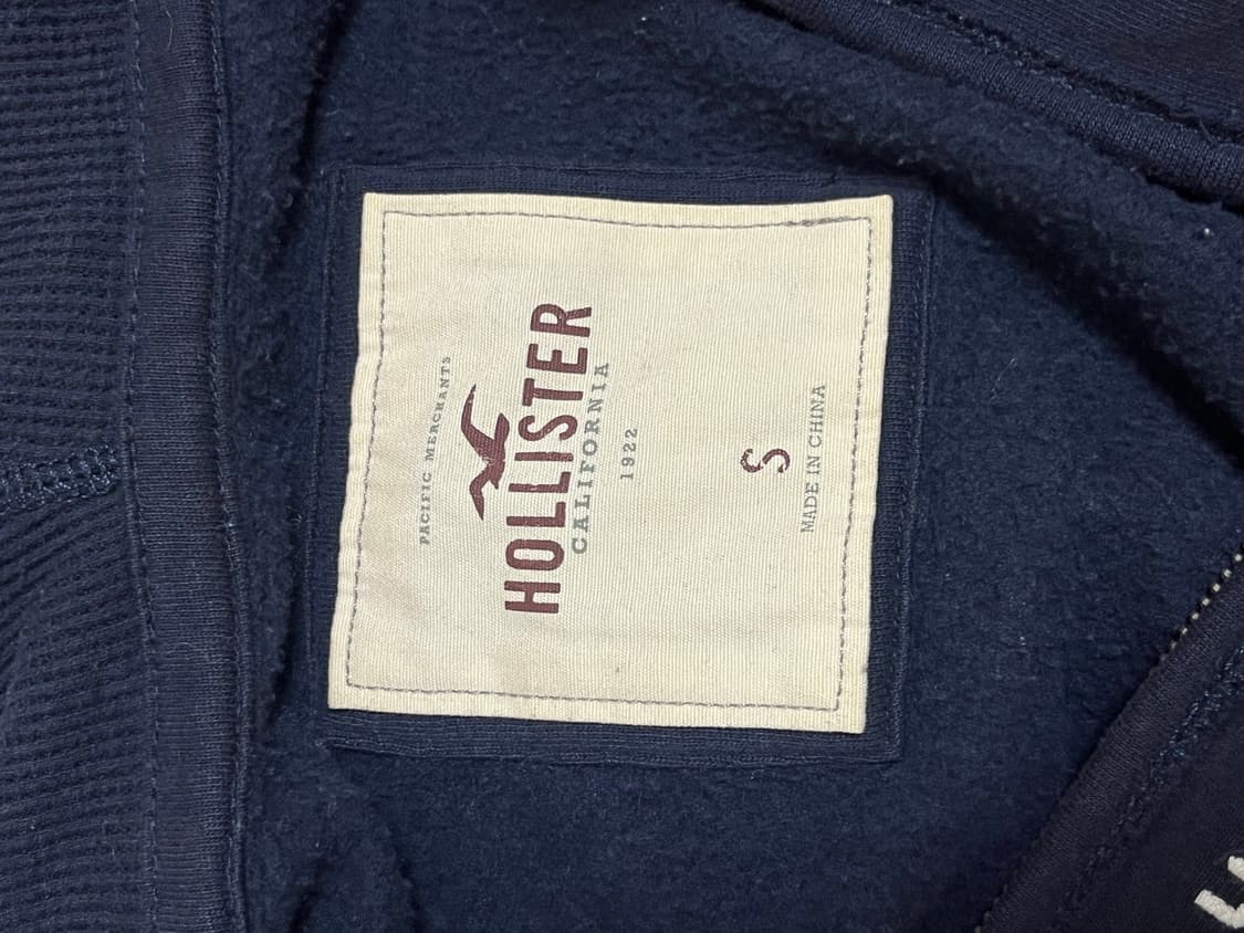 홀리스터 네이비 후드집업 S 상품이미지3