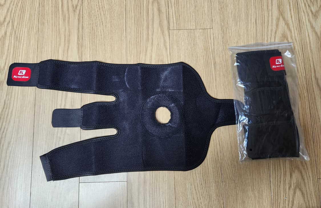 3중 벨크로 무릎보호대 (왼쪽,오른쪽 2개 1세트) 미착용 새상품 상품이미지4