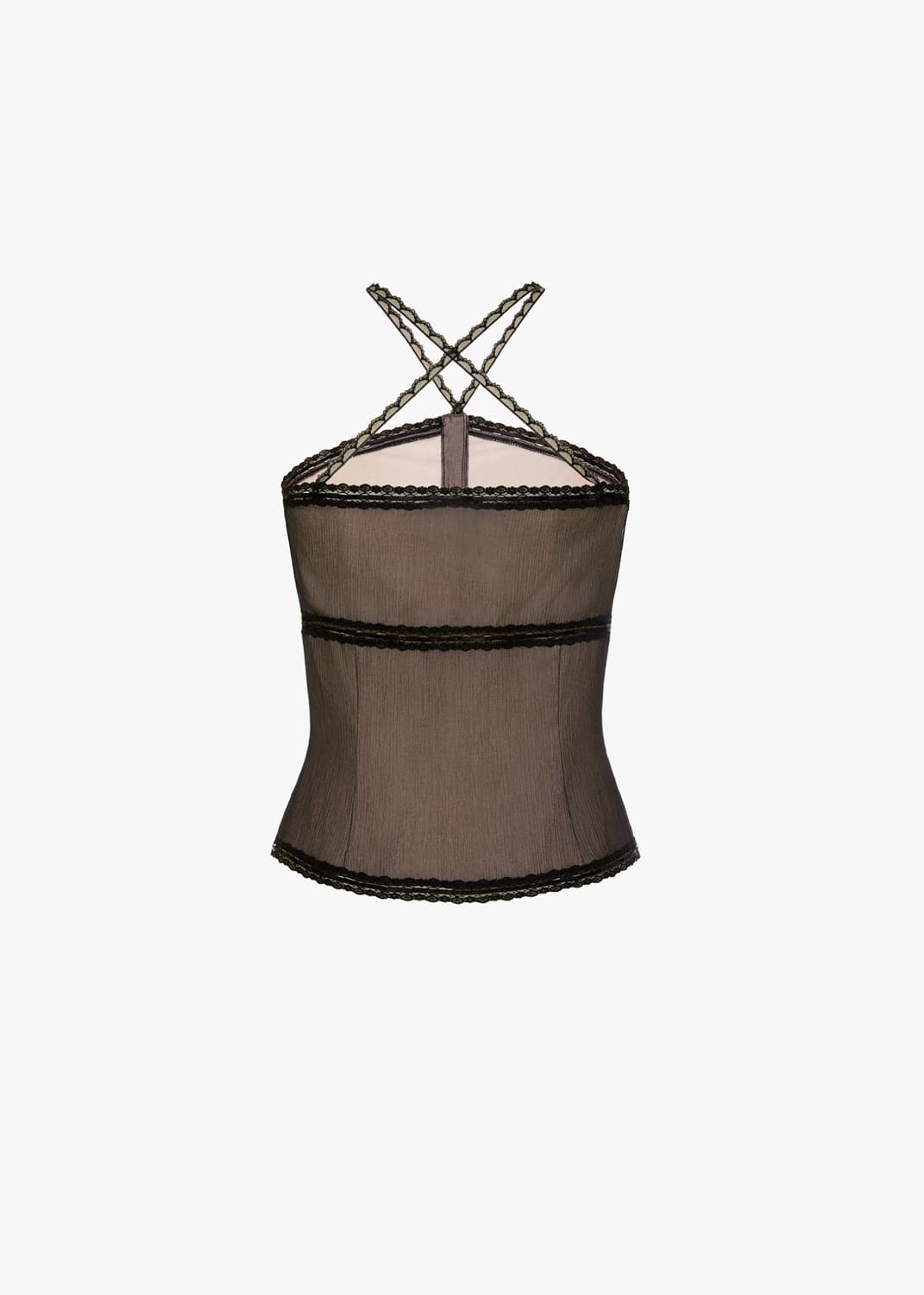 카하라 실크 홀터 탑 블랙 상품이미지2