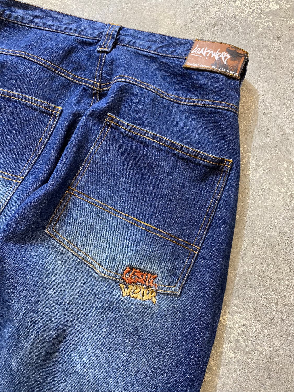 [36] 90-00s LEAK GEAR NBA 자수 루즈핏 데님팬츠 상품이미지6