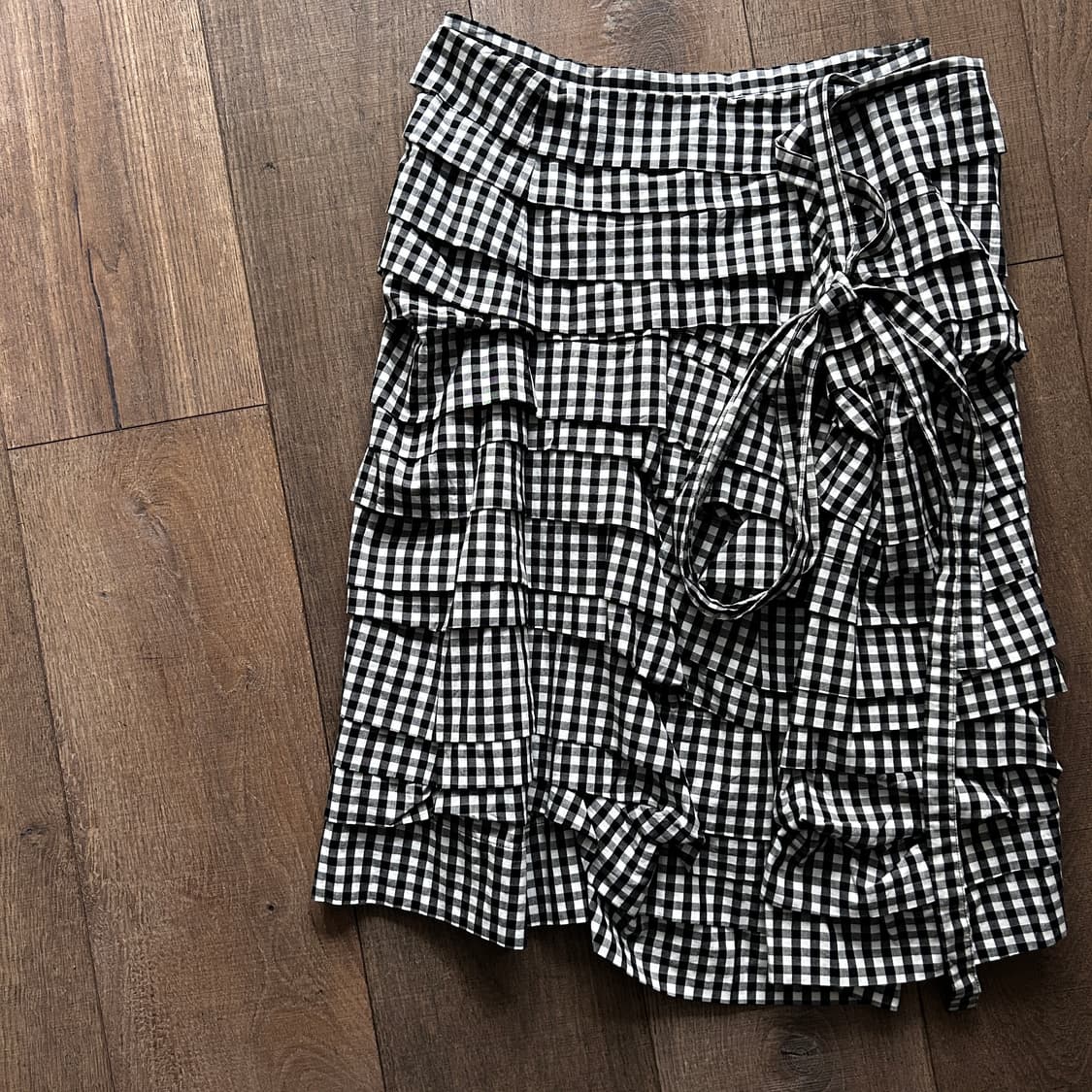 Ruffle Layer Gingham Check Skirt 상품이미지6