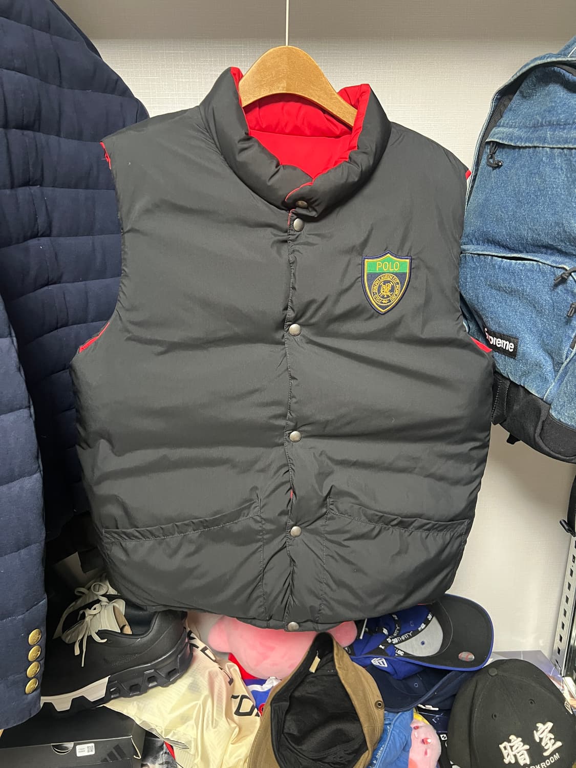 폴로 랄프로렌 양면 패딩 조끼 XL 상품이미지1