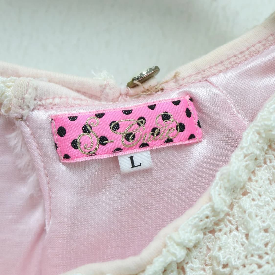 S-CUTIE 딸기우유 레이스 레이어드 부클 맨투맨 60879 상품이미지7