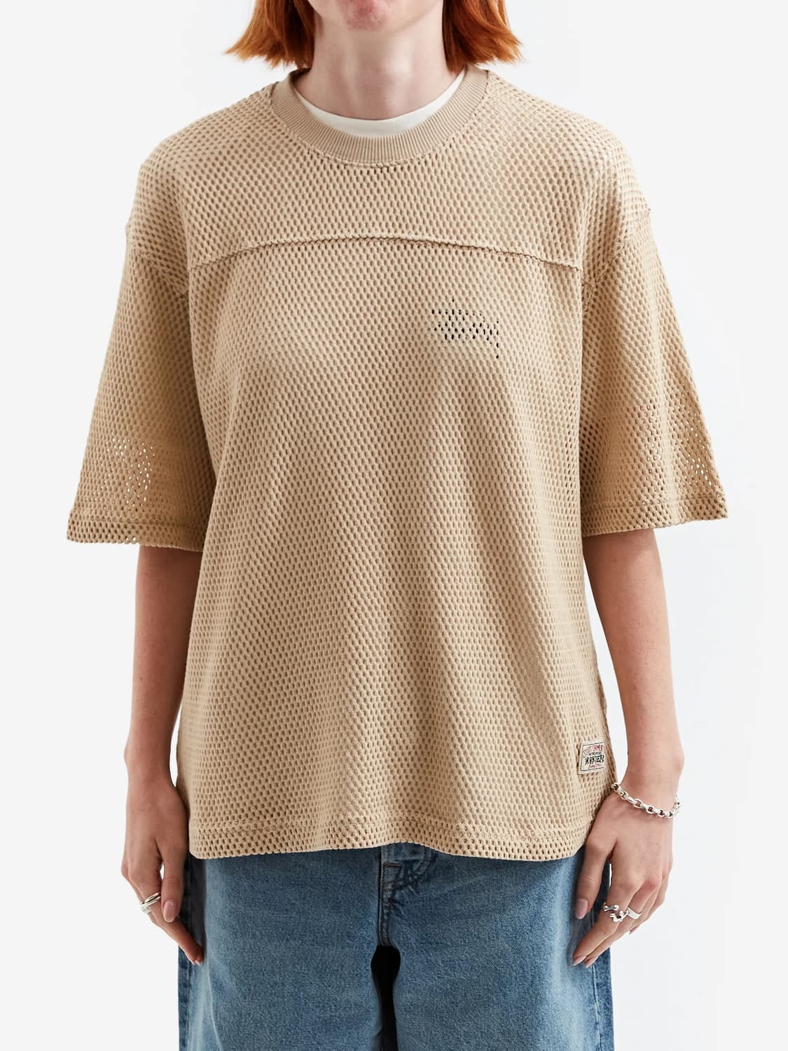 스투시 팀 코튼 메쉬 내추럴 M 사이즈 상품이미지1