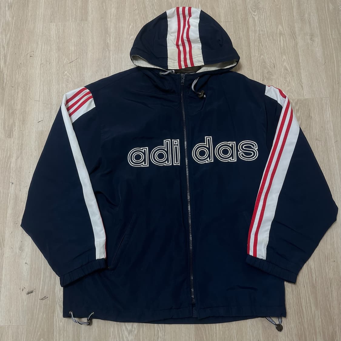 아디다스 올드스쿨 유로파 빅로고 바람막이 자켓 L/100  상품이미지1