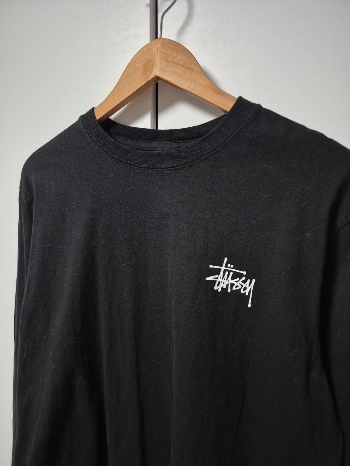 스투시 베이직 스투시 롱슬리브 티셔츠 블랙 남성 M사이즈 상품이미지3