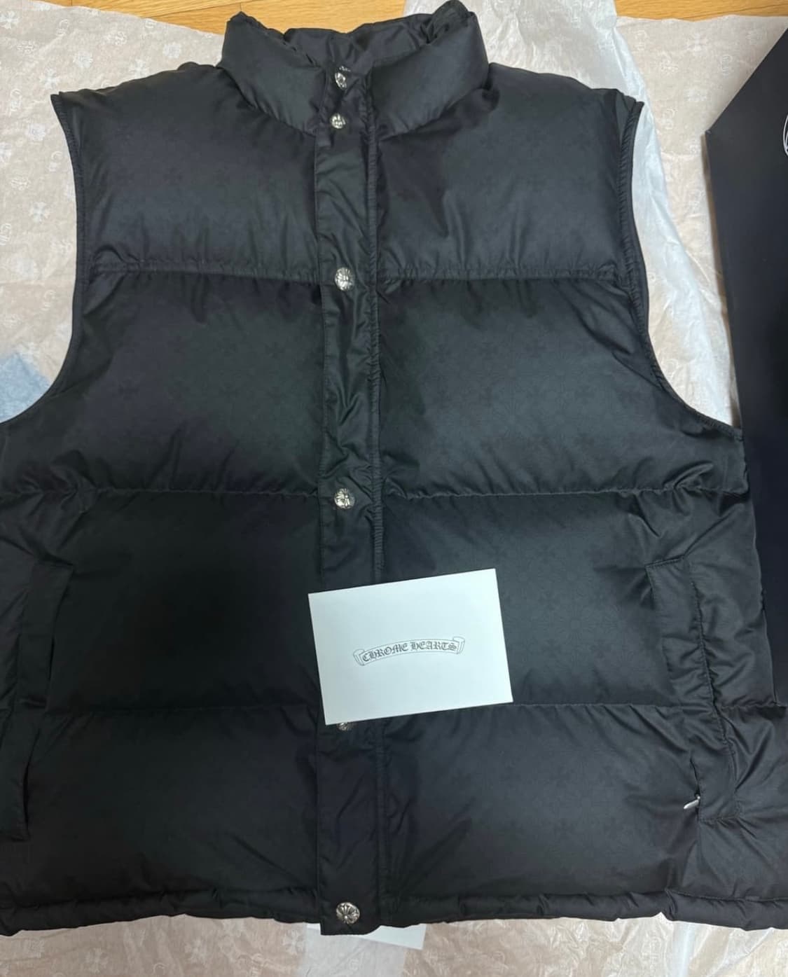 [XL]크롬하츠 스티프 패딩 베스트 블랙 상품이미지1