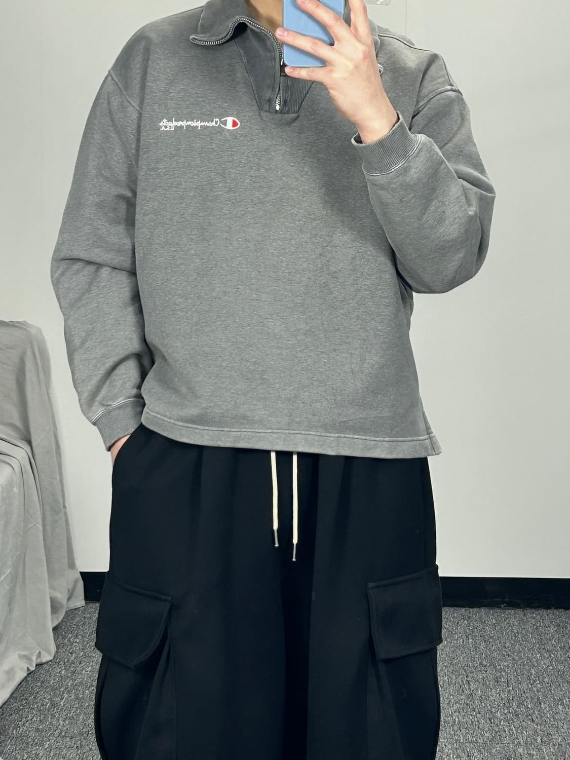 챔피온 00‘s 스웨트 크롭 카라티 L  상품이미지2