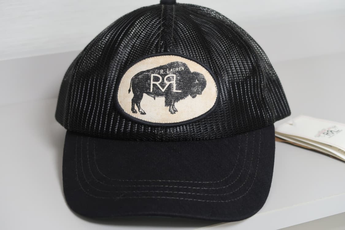 (새제품)RRL 더블알엘 초레어 버팔로 블랙 볼캡 상품이미지7