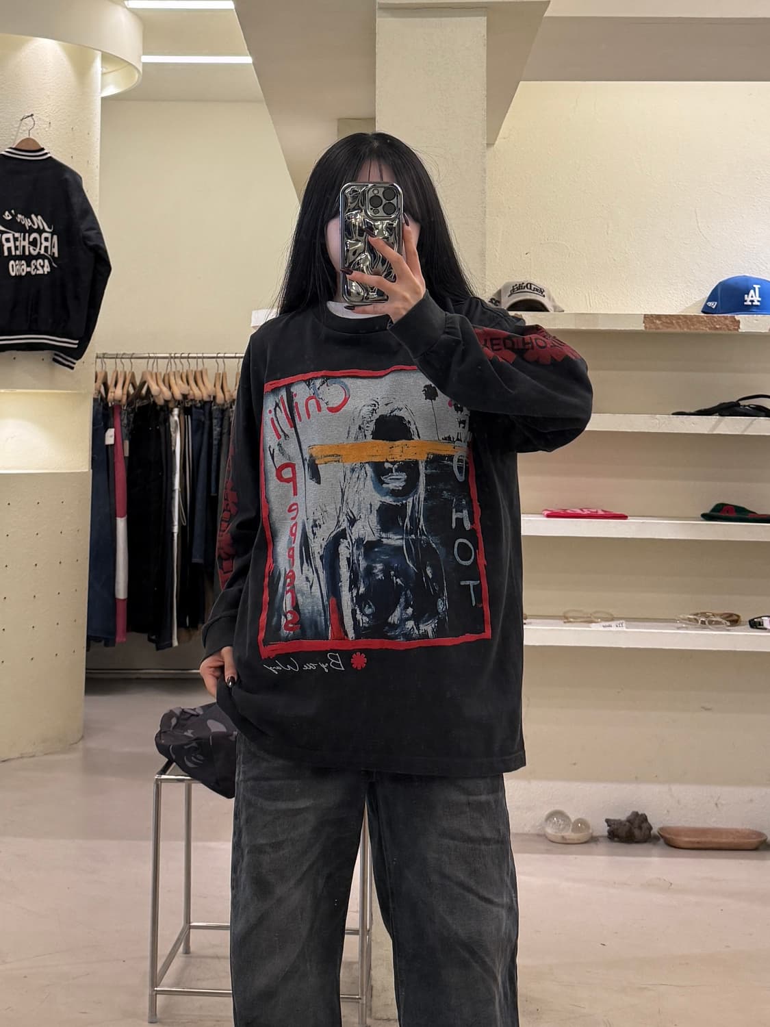 레드 핫 칠리 페퍼스 앨범 프린팅 롱슬리브 U1706 상품이미지1