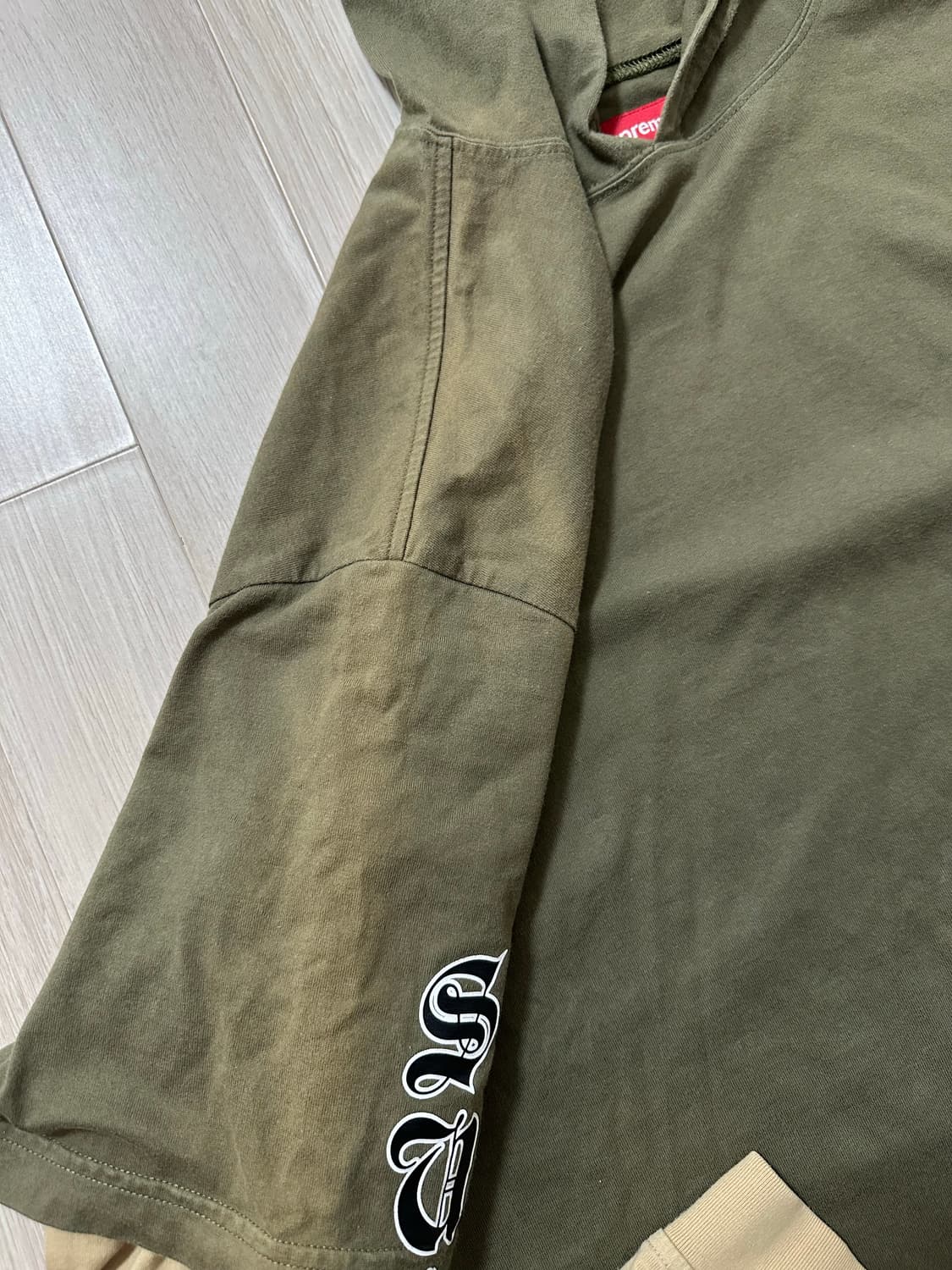 Supreme 슈프림 레이어드 후드 롱슬리브 탑 22FW [올리브-L] 상품이미지5