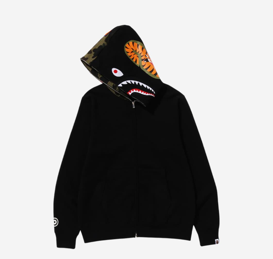 BAPE Shark Full Zip Hoodie Black 상품이미지3