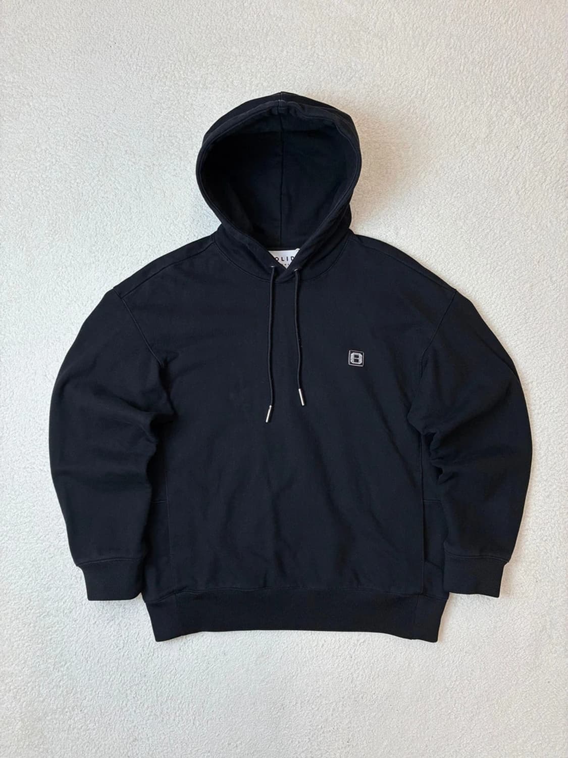 솔리드옴므 21ss 헤비코튼 자수 백로고 후드티 PN6224 상품이미지3