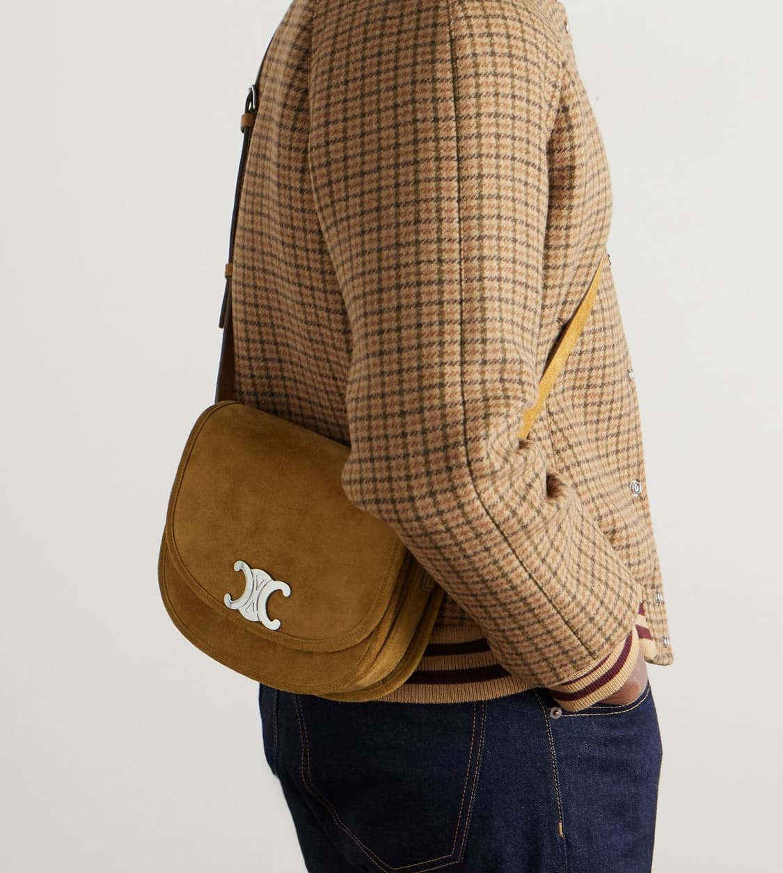 셀린느 미디움 베사체 트리옹프 스웨이드 카프스킨 하바나 백!!! 상품이미지1