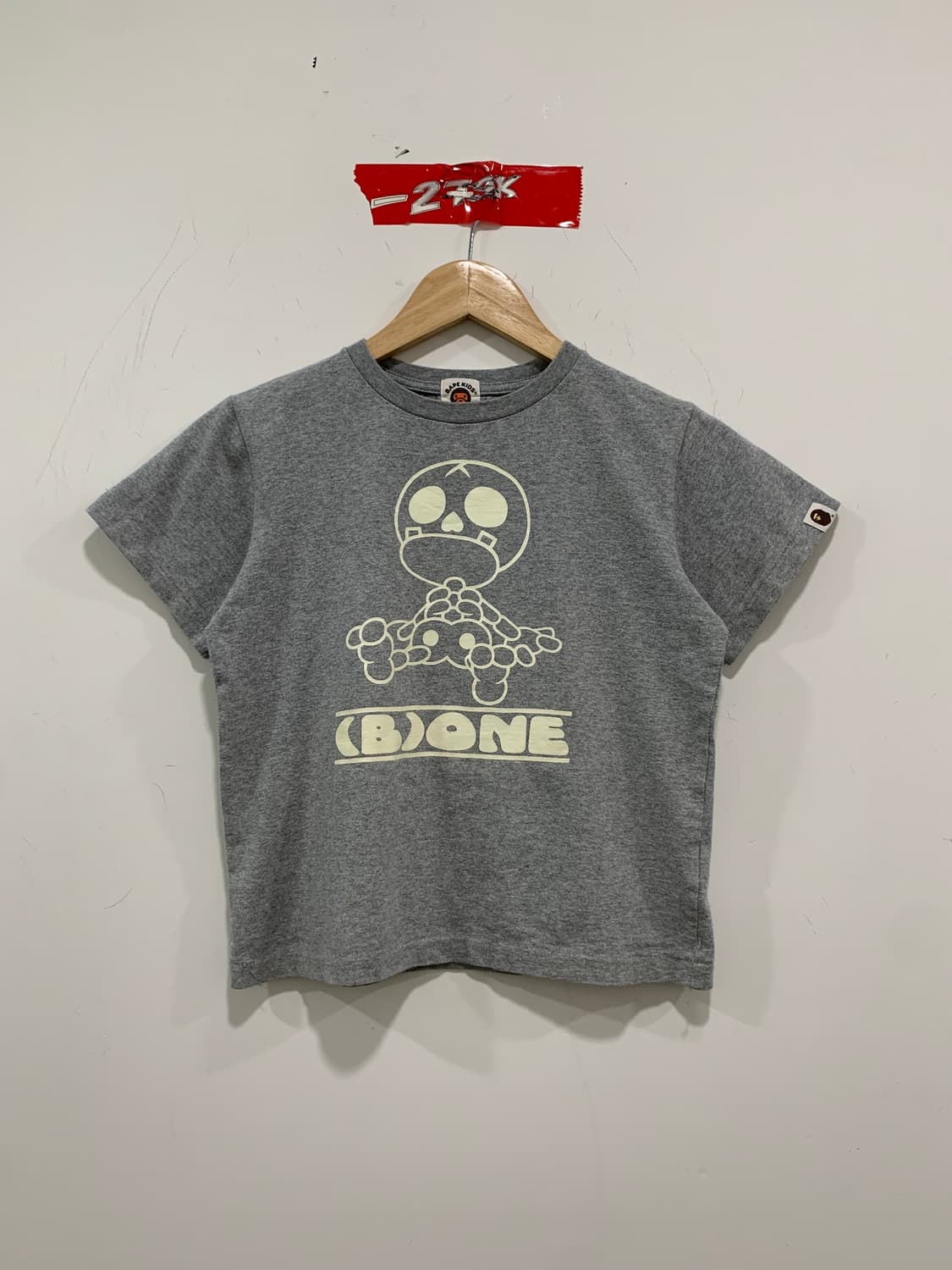 (빈티지)Bape kids 베이프 키즈 해골 프린팅 반팔티셔츠 130 상품이미지4