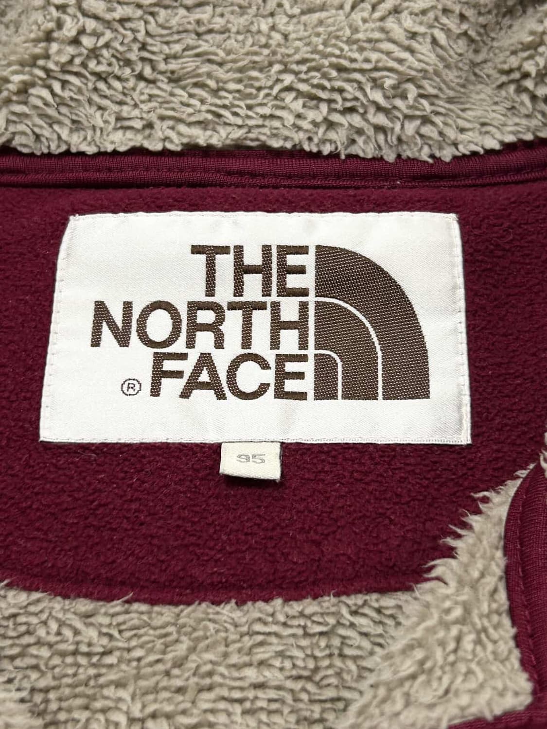 노스페이스 화이트라벨 버건디 플리스 집업 상품이미지7
