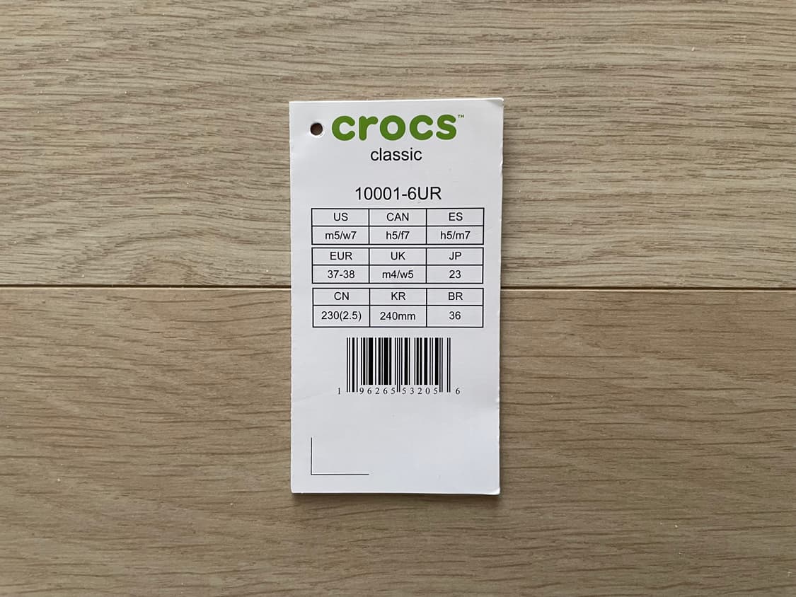 크록스 클래식 240 쿼츠 딸기우유 / 2회 착용 중고  상품이미지9