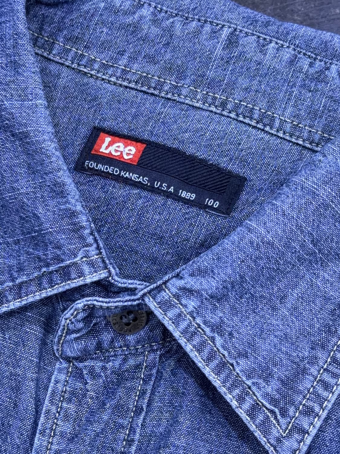 Lee 샴브레이 셔츠 042 데님남방 청셔츠 100 상품이미지7