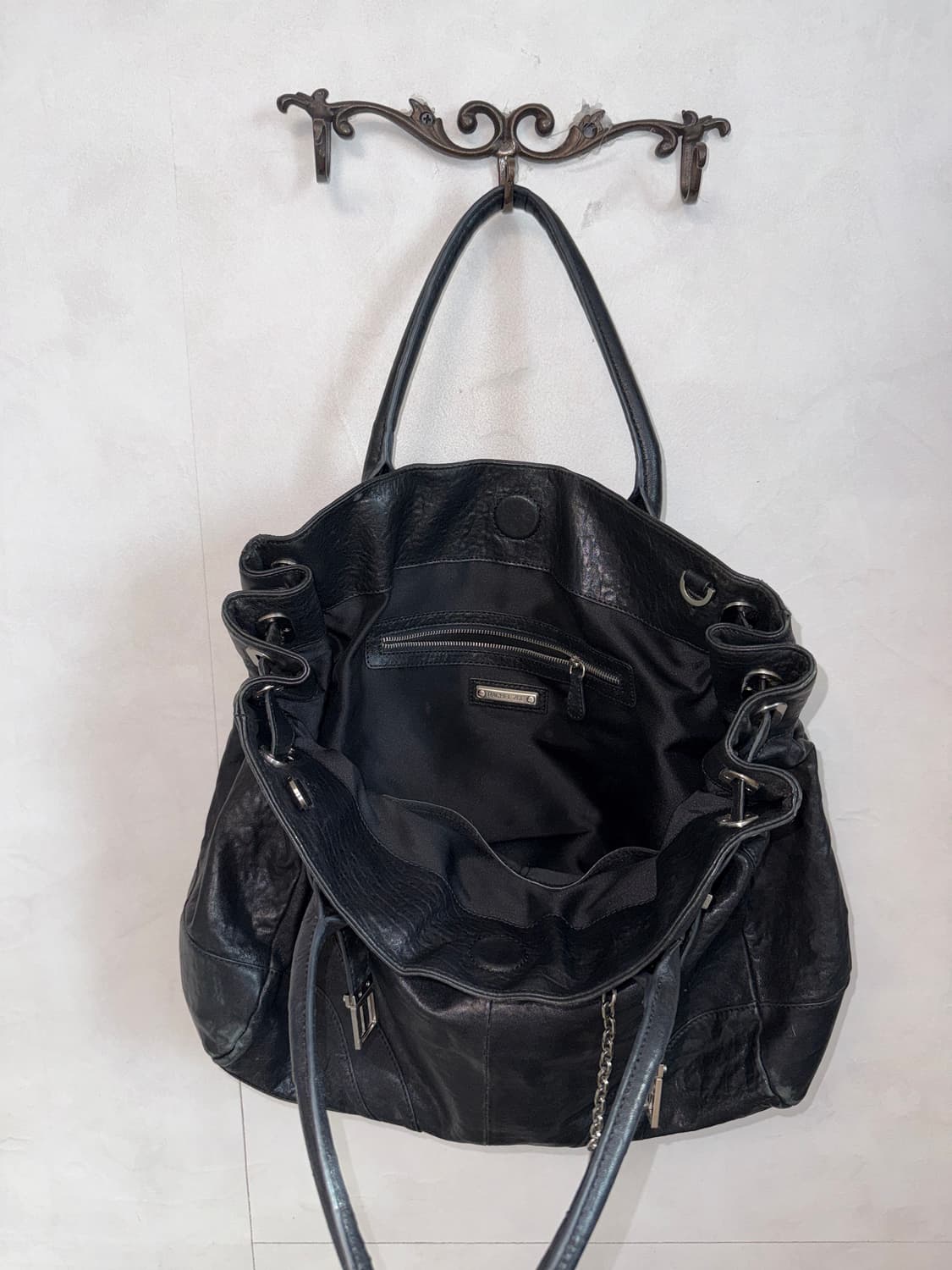 Rachel Zoe black chain buckle tote bag 상품이미지6