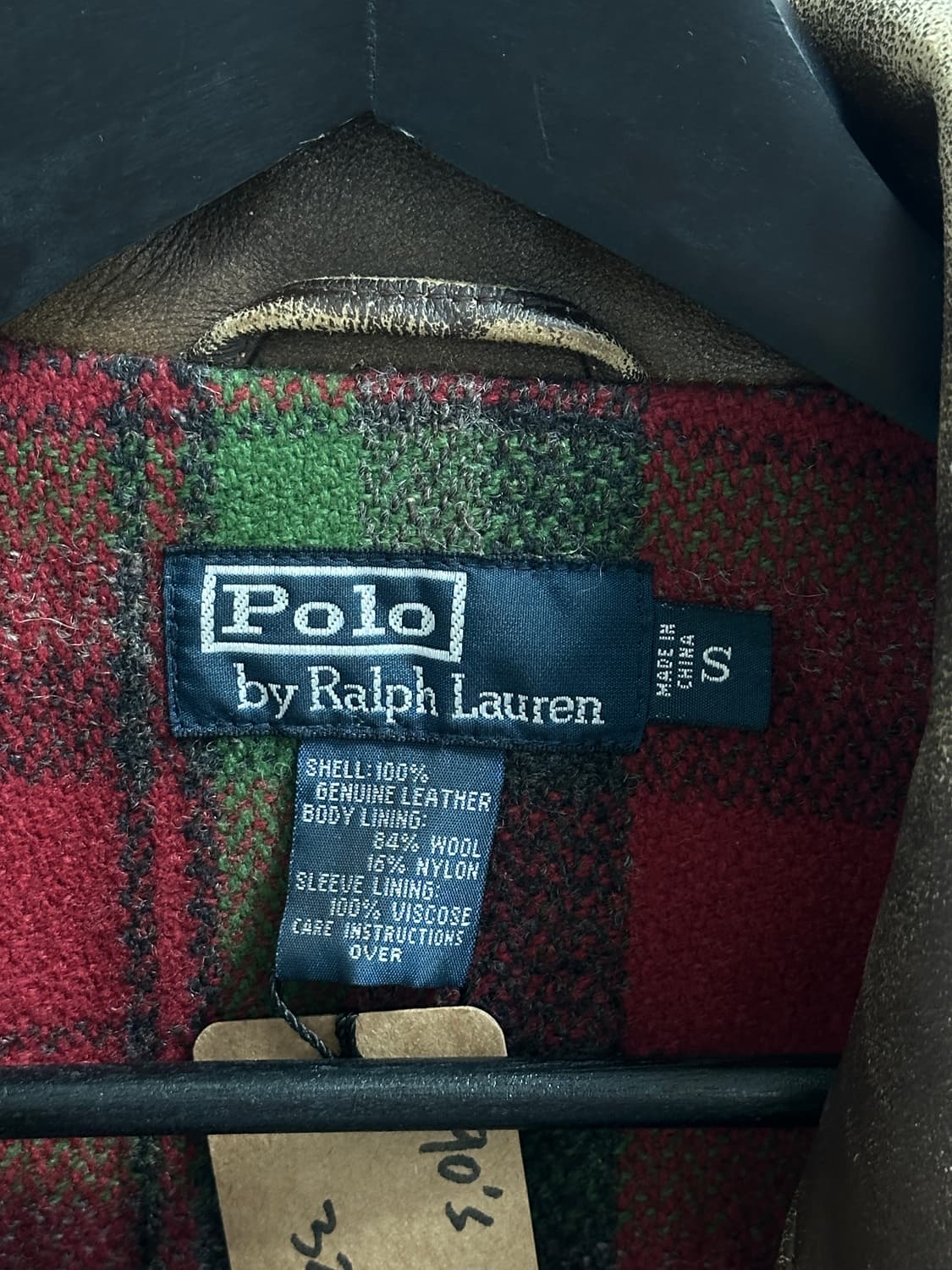 90's 빈티지 폴로 레더 카코트 폴로 블루택 레더자켓 상품이미지9