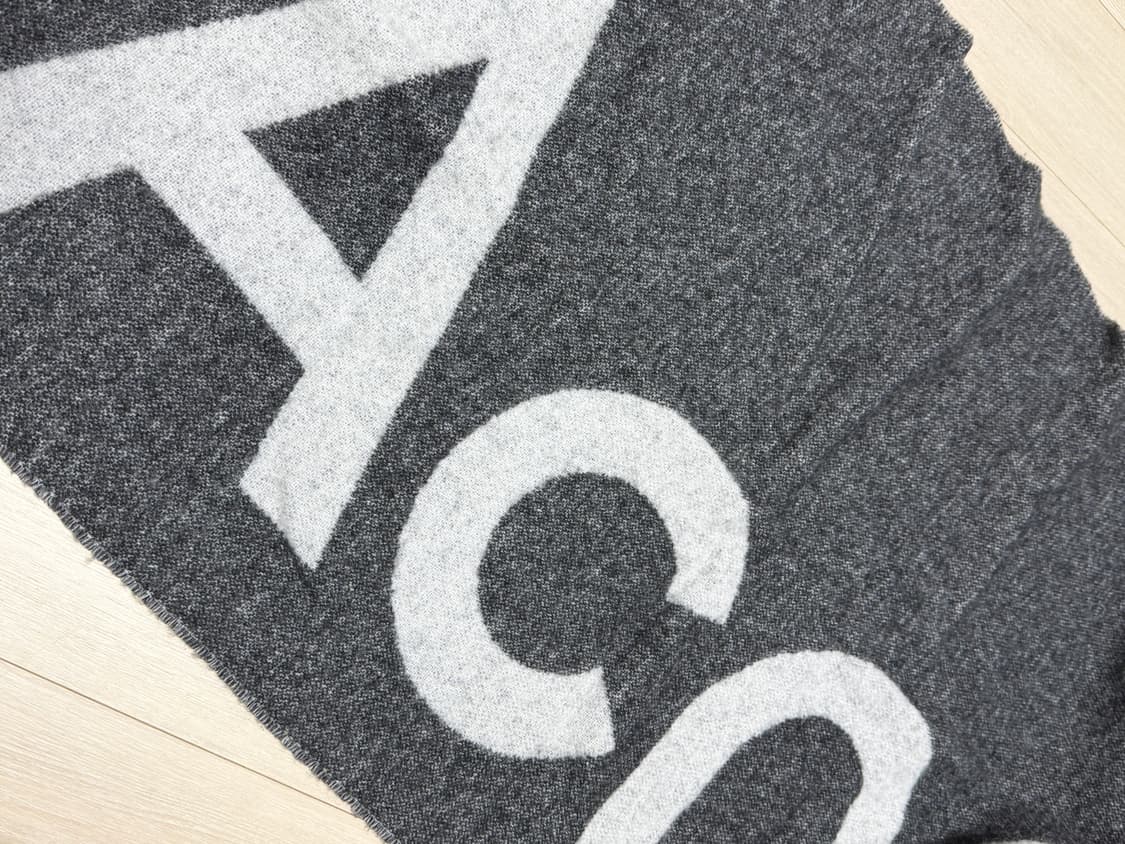 아크네스튜디오 로고 자카드 목도리 블랙 상품이미지3