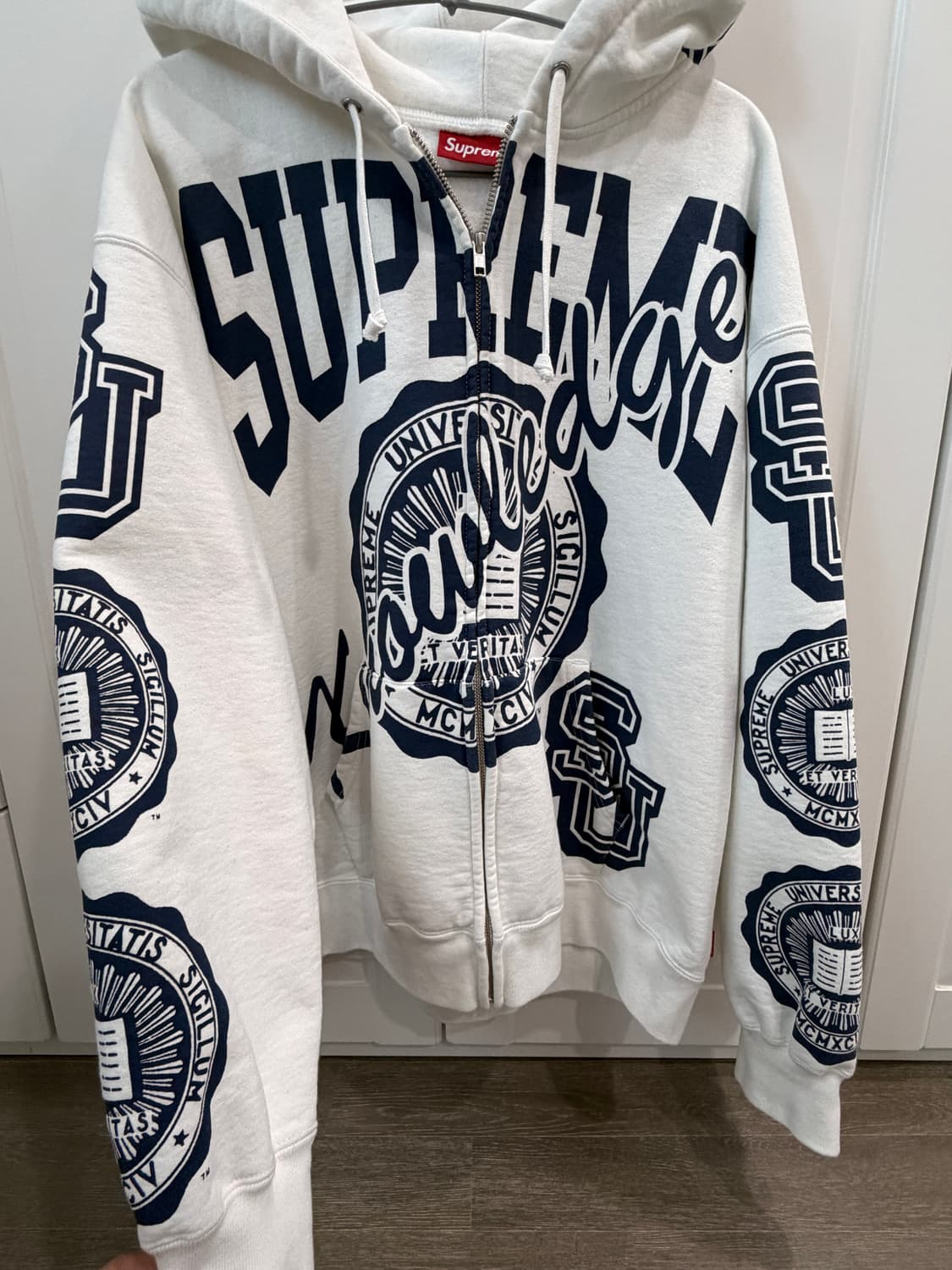 슈프림 knowledge 후드집업 화이트 L 사이즈 상품이미지3