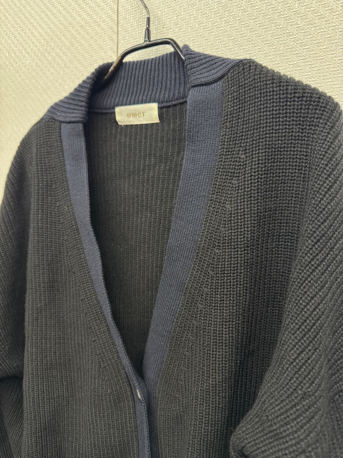 유메르 umer 울 니트 오버핏 가디건 F(XL) 상품이미지2