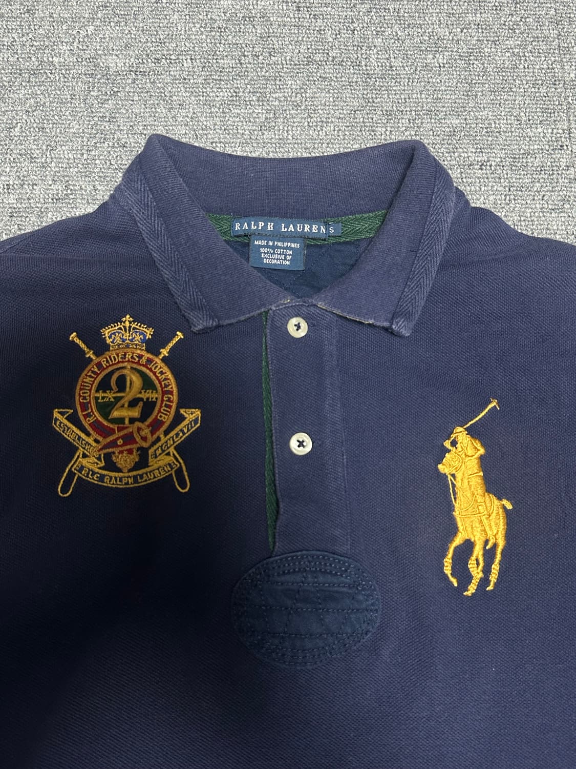 폴로 빅포니 슬림핏 카라티 네이비 상품이미지2