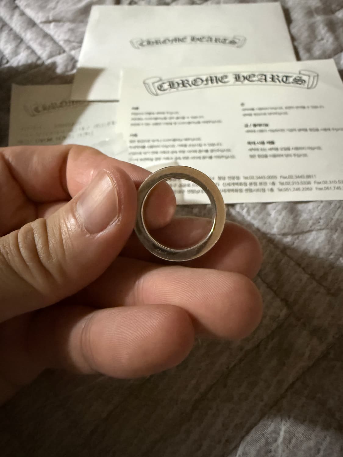 [US8.5, 한국사이즈18호] 크롬하츠 포에버링 풀구성품 상품이미지2