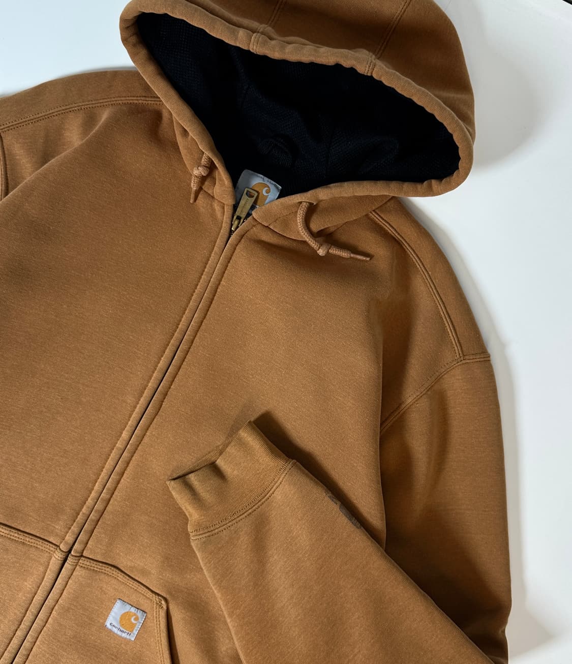 칼하트 레인디펜더 샌드컬러 후드 집업 상품이미지5
