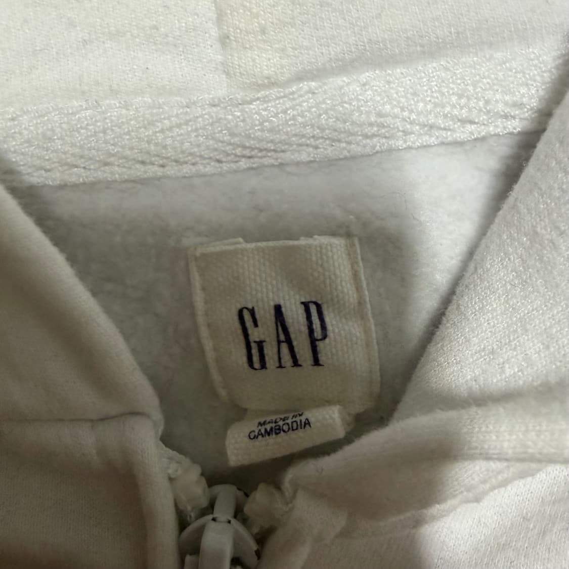갭 화이트 후드집업 m 상품이미지3