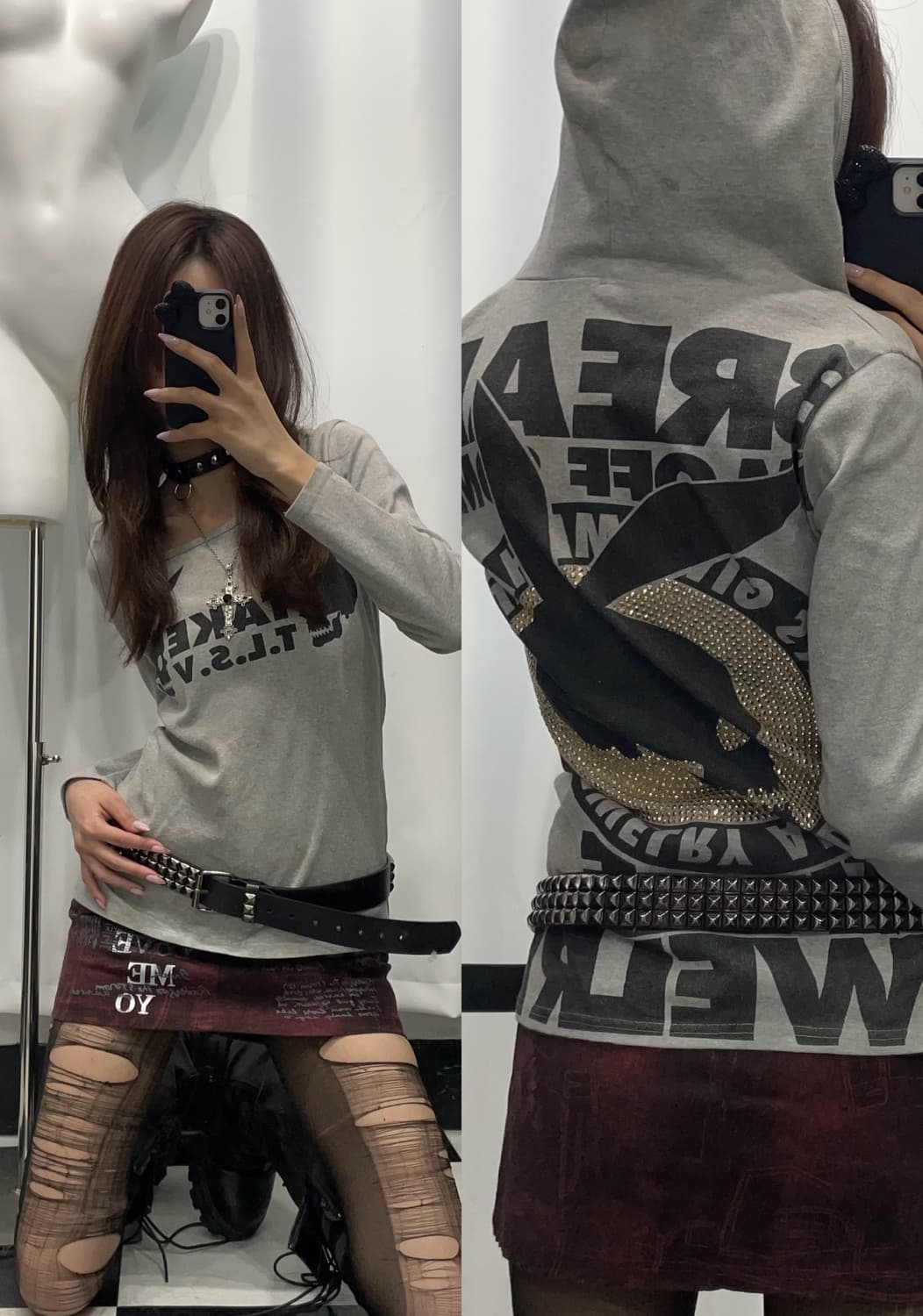 🎸그레이 프린팅 후디🎸 상품이미지1