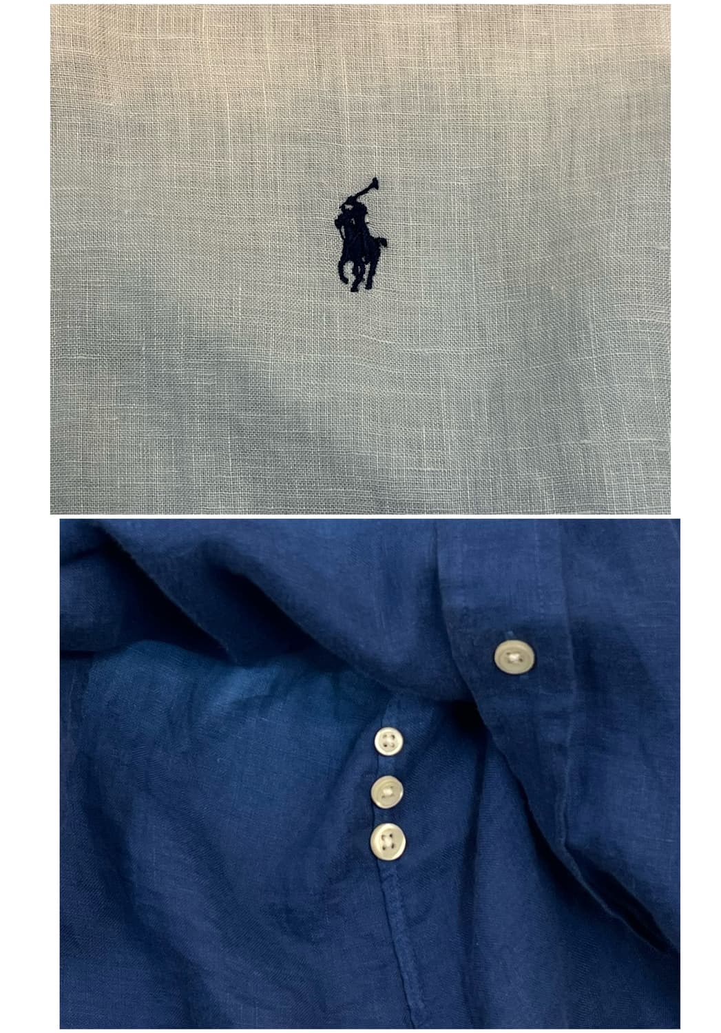 폴로 랄프로렌 린넨 그라데이션 셔츠 블루 M #csz3740 상품이미지5