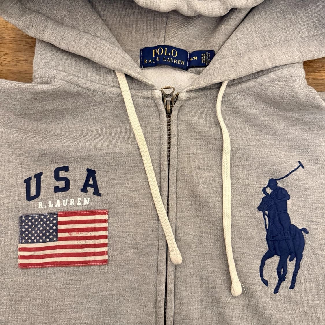  폴로 랄프로렌 빅포니 성조기 후드 집업 상품이미지4