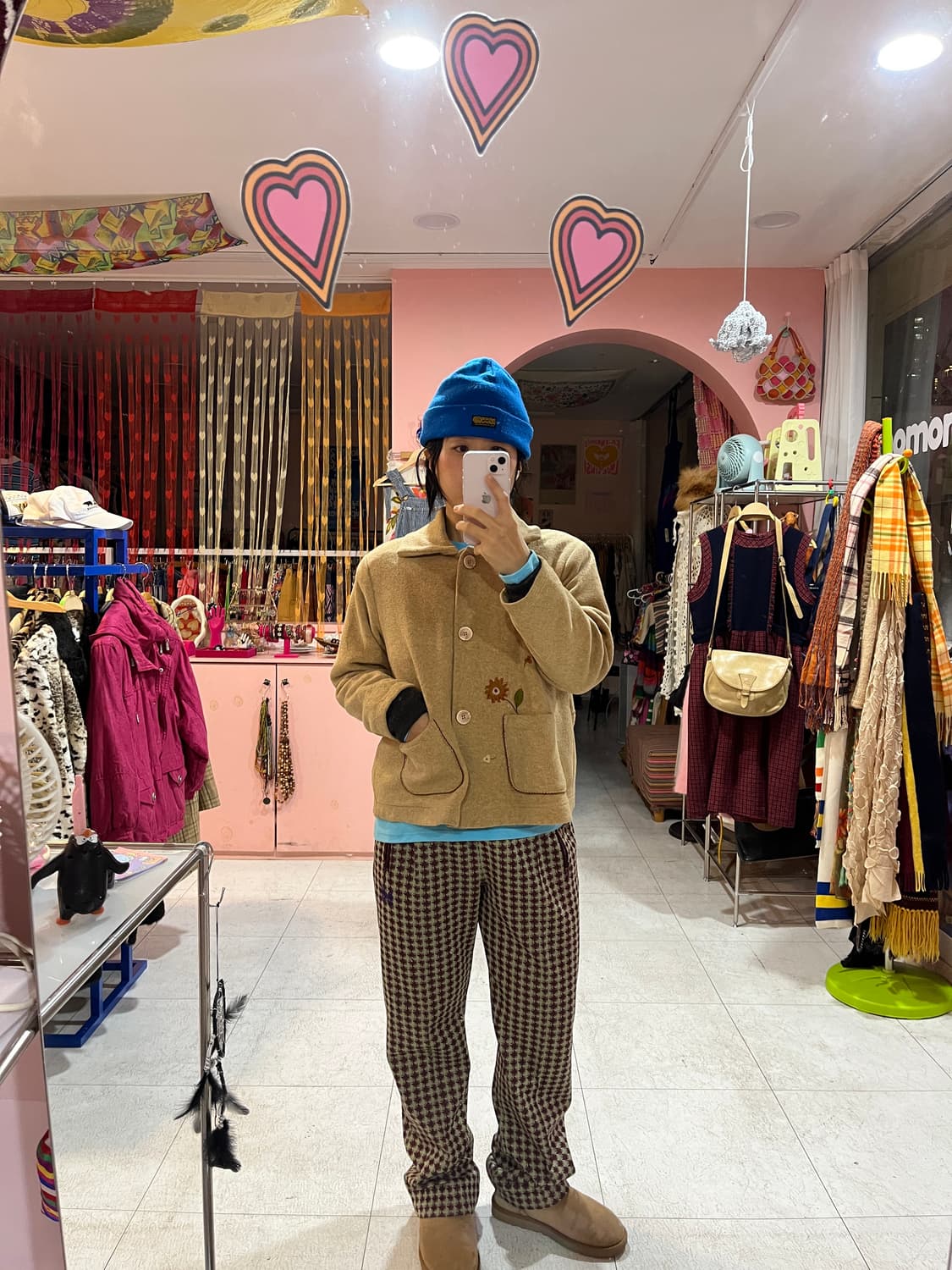 모리걸 자수 디테일 숏코트 상품이미지1