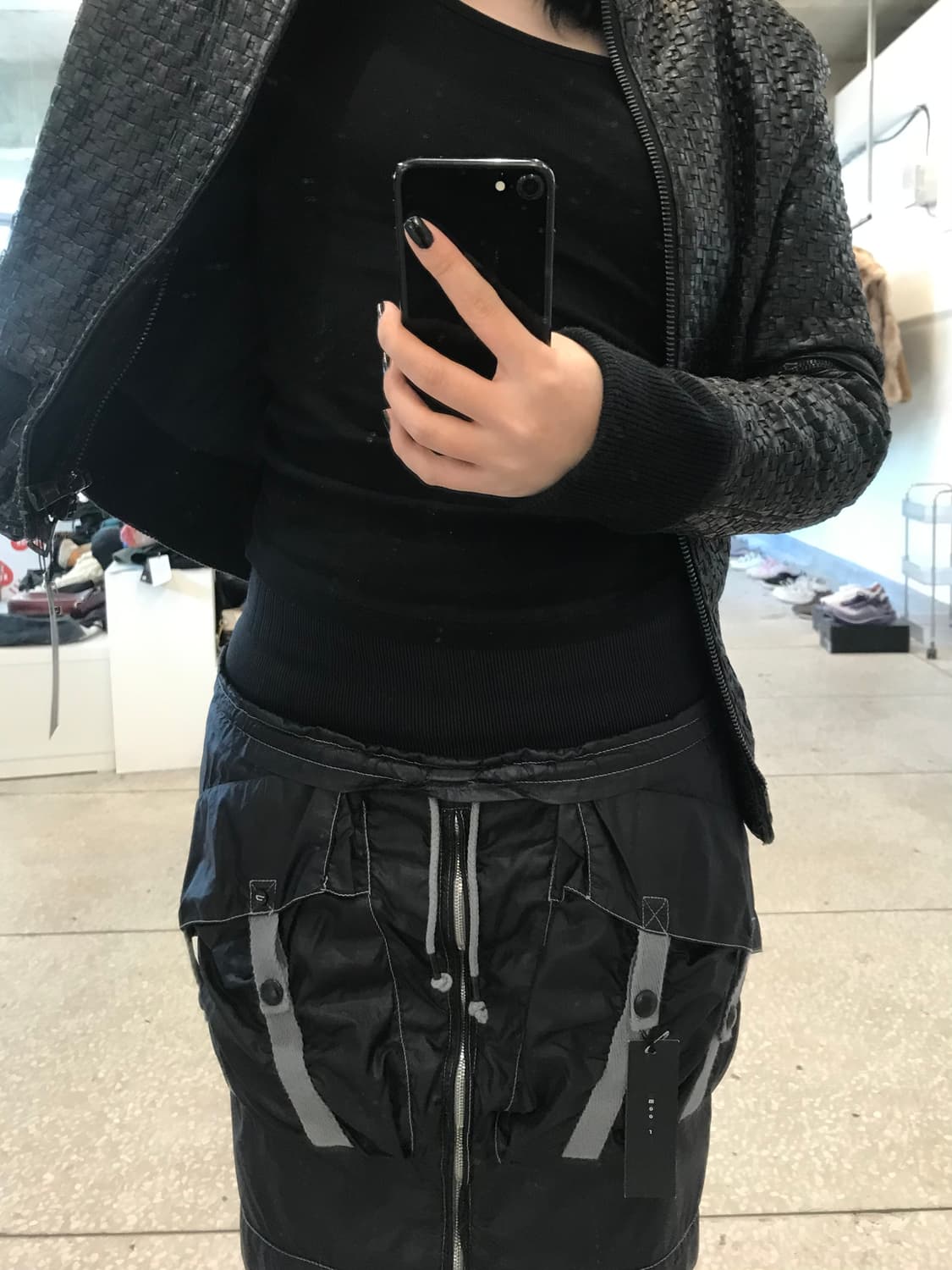 Diesel High-Waist Nylon Utility Skirt 상품이미지1