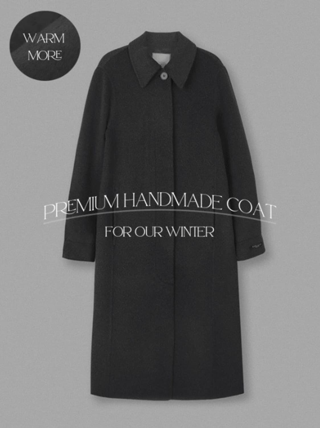 (새상품) 슬로우앤드 히든 핸드메이드 롱코트 상품이미지4