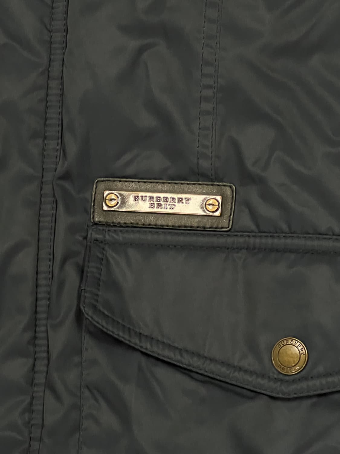 버버리 브릿 나일론 우븐 사파리 헌팅 야상 자켓 네이비 상품이미지3