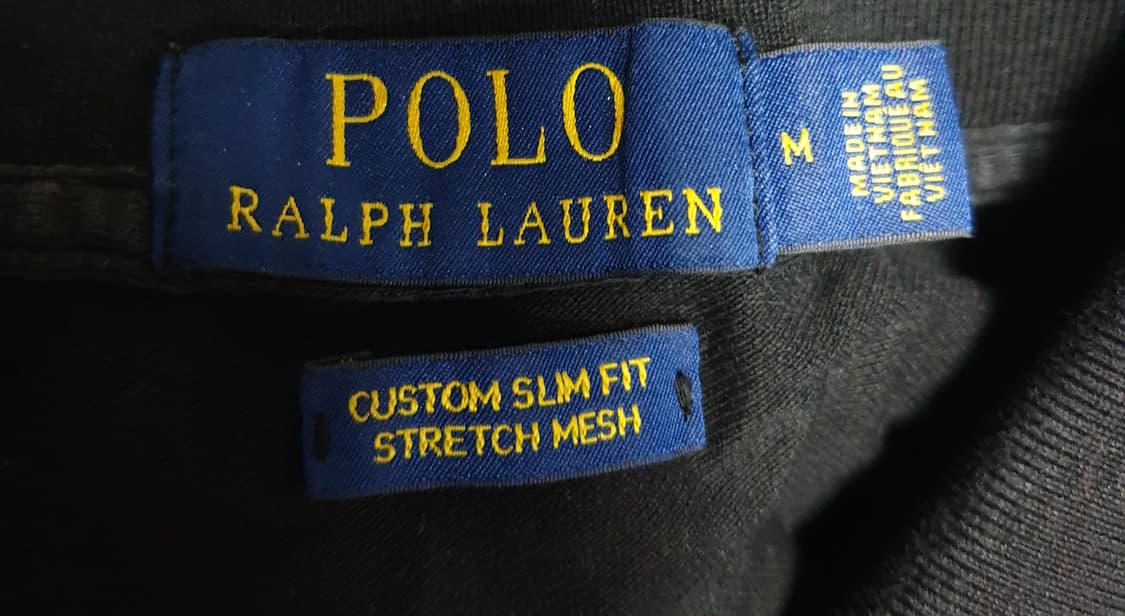 폴로랄프로렌 커스텀 슬림핏 스트레치 메쉬 카라티 블랙 (M) 상품이미지3