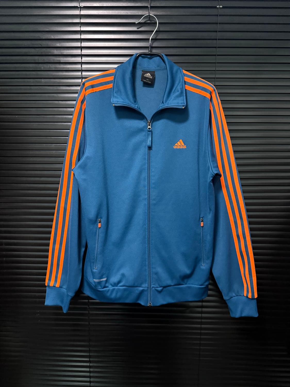아디다스 청록색 주황색 져지 저지 트랙탑 집업 105 XL 올드스쿨 삼선 상품이미지2