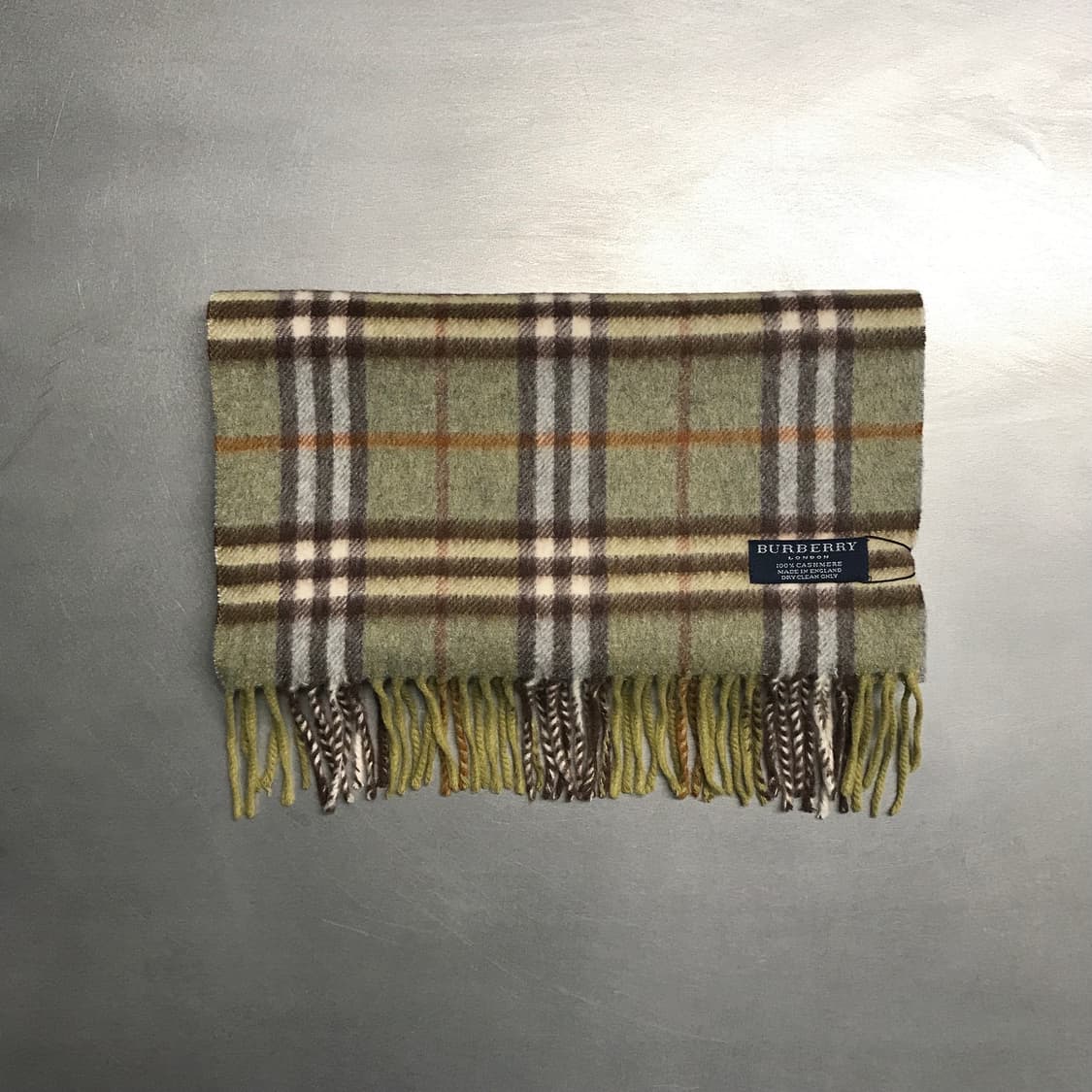 버버리 정품 캐시미어 머플러 그린 상품이미지2