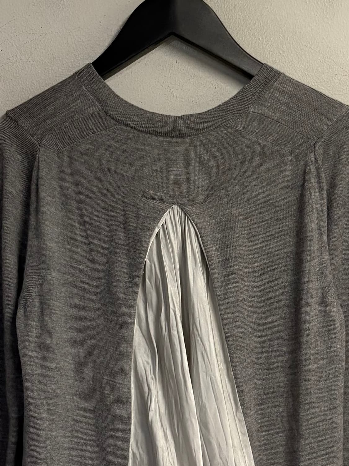 SACAI LUCK back panel cardigan grey 2 상품이미지5