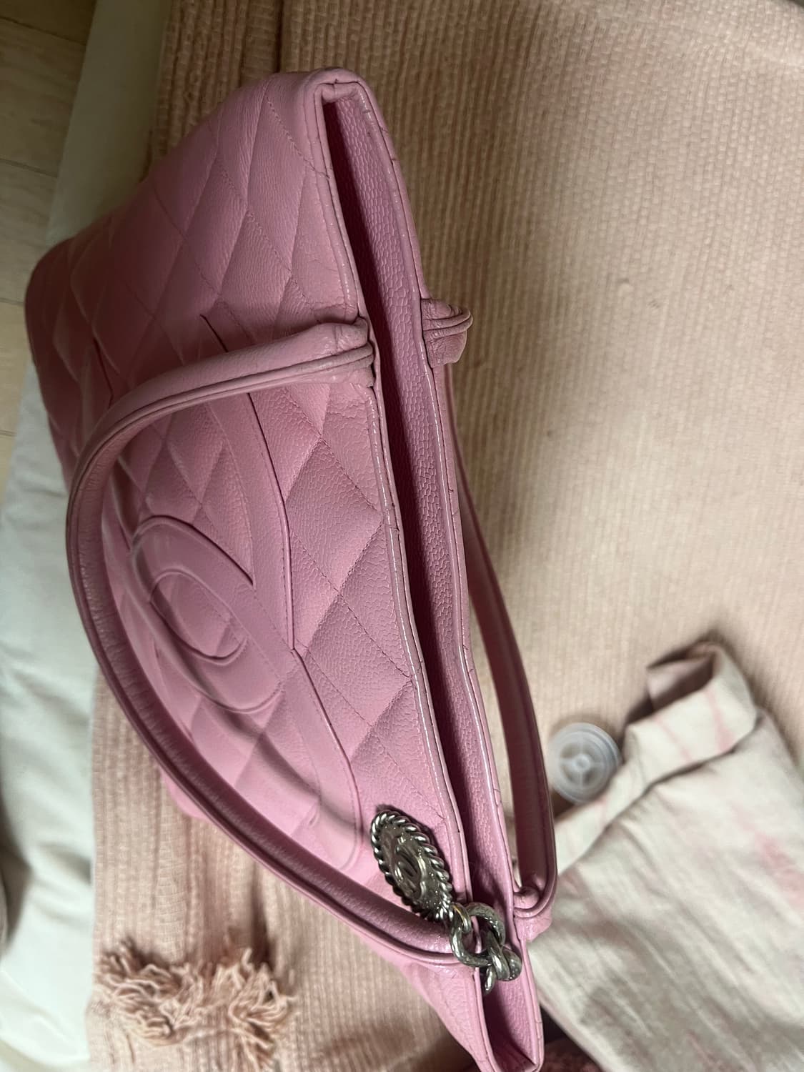 빈티지 샤넬 캐비어 코인백 핑크 상품이미지4