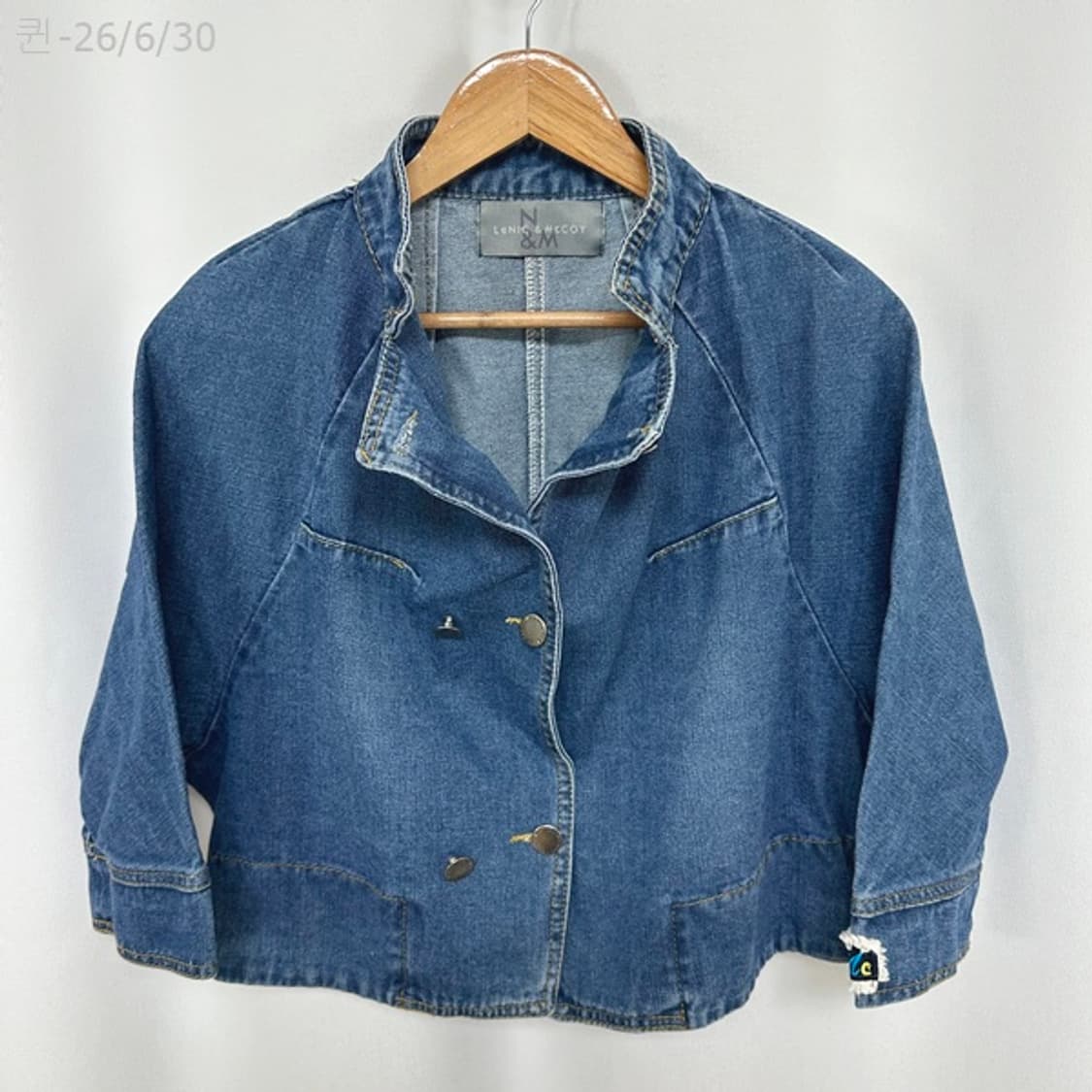 르니앤맥코니 여자 크롭 데님자켓 청자켓 FREE 상품이미지6
