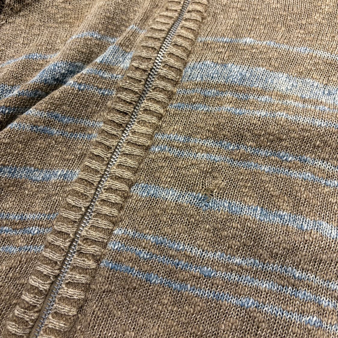 [XL] 디젤 빈티지 브라운 스트라이프 니트 집업 가디건 B615 상품이미지7